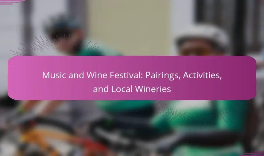 Music and Wine Festival: Pairings, Activities, and Local Wineries