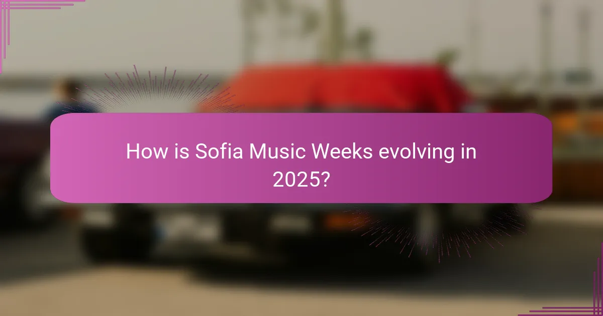 How is Sofia Music Weeks evolving in 2025?