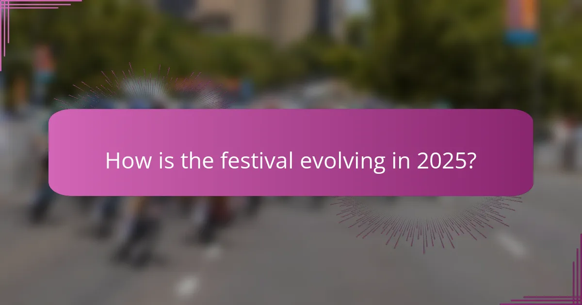How is the festival evolving in 2025?