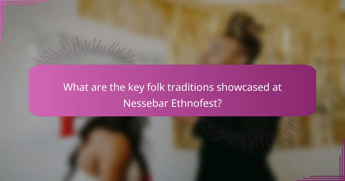 What are the key folk traditions showcased at Nessebar Ethnofest?