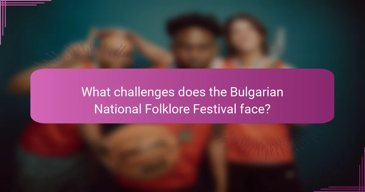 What challenges does the Bulgarian National Folklore Festival face?