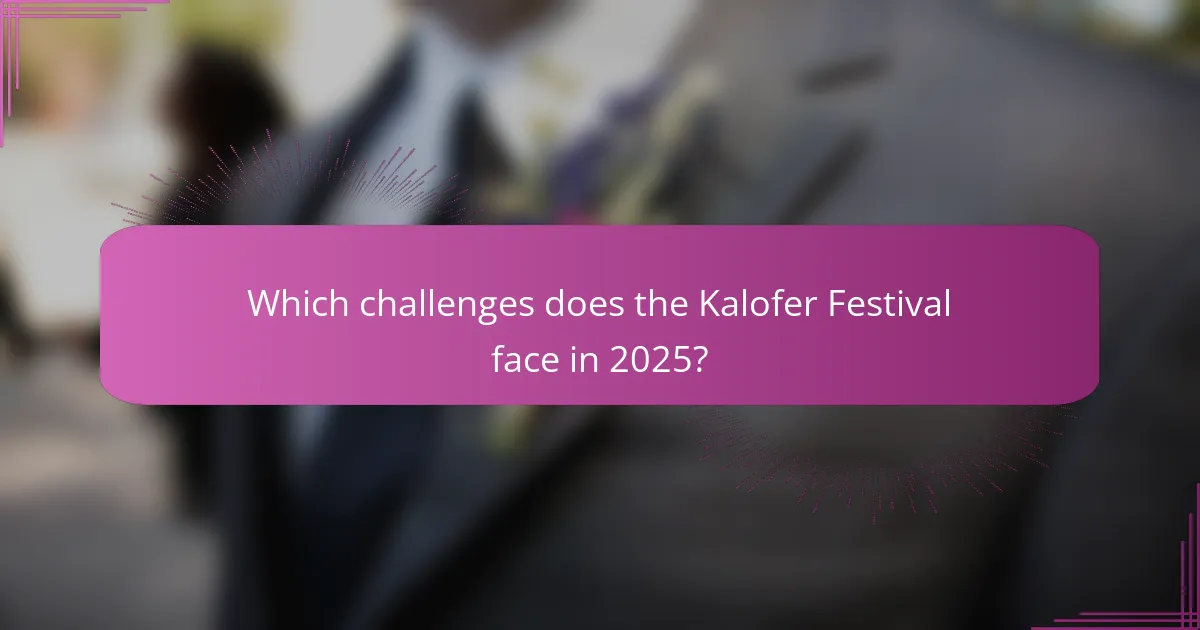 Which challenges does the Kalofer Festival face in 2025?